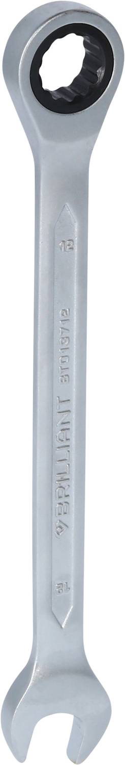 Ein silberner Maulschlüssel mit Rundprofil an einem Ende, geeignet für mechanische Arbeiten und Reparaturen.