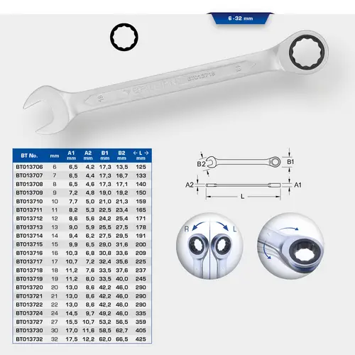 Brilliant Tools BT013713 BT013713 Ring-Ratschenschlüssel Schlüsselweite (Metrisch) 13 mm Brilliant Tools BT013713 BT013713 Ring-Ratschenschlüssel Schlüsselweite (Metrisch) 13 mm