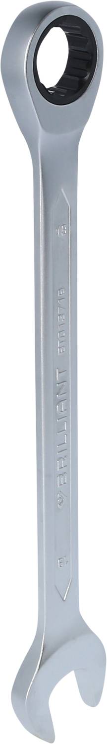 Ein verstellbarer Schraubenschlüssel aus Metall mit offener und geschlossener Seite, zum Anziehen und Lösen von Muttern und Schrauben.