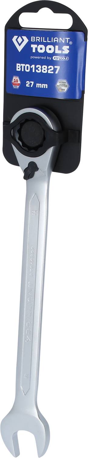 Brilliant Tools BT013827 BT013827 Ring-Ratschenschlüssel Schlüsselweite (Metrisch) 27 mm