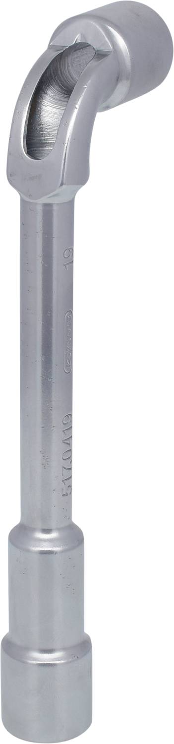 Steckschlüssel mit Gelenk aus Metall, ermöglicht einfachen Zugang zu schwer erreichbaren Schrauben. Geeignet für Kfz- und Haushaltsreparaturen.