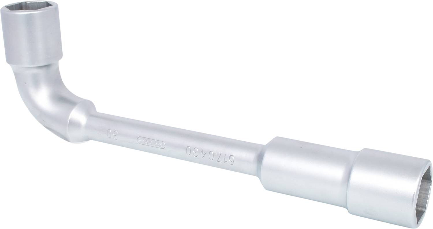 L-förmiger Steckschlüssel aus Metall, verwendet zum Anziehen oder Lösen von Muttern und Schrauben.