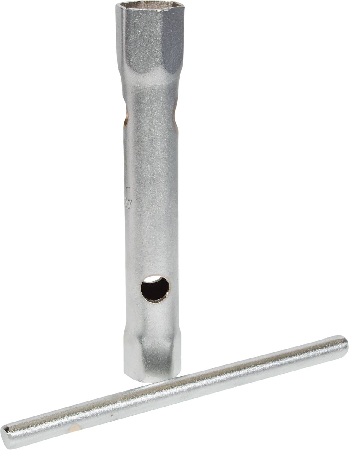 Steckschlüssel mit Querhebel aus Metall, zur manuellen Anwendung bei Muttern und Schrauben in engen Räumen.