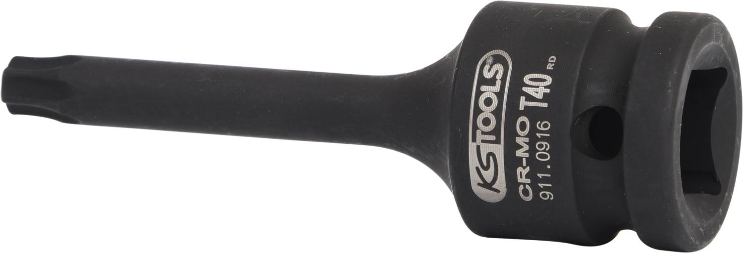 Torx-Bit-Einsatz T40 von KS Tools, CR-MO Material, für Schraubarbeiten.