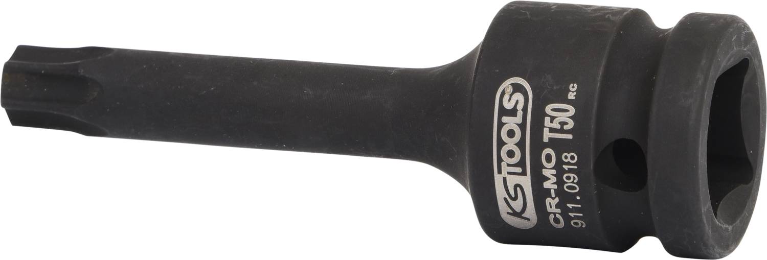 'KS Tools CR-MO T50' Bit. Schwarze, robuste Konstruktion für handwerkliche Anwendungen.