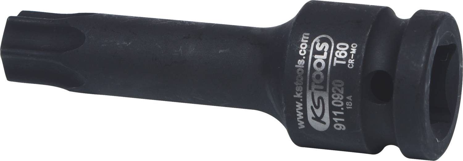 'T60' Torx-Bit-Aufsatz. Schwarzes, stabiles Design mit der Aufschrift 'ktools.com'. Geeignet für große Schrauben mit hohem Drehmoment.