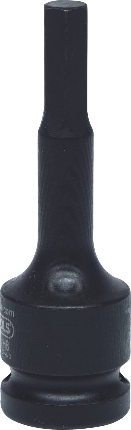 Ein schwarzer Sechskant-Bit für den Einsatz mit einem Schlagschrauber.
