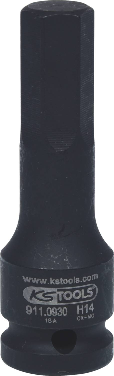 Steckschlüsseleinsatz von KS Tools, Modellnummer 911.0930, Hex Größe H14, CR-Mo Material.