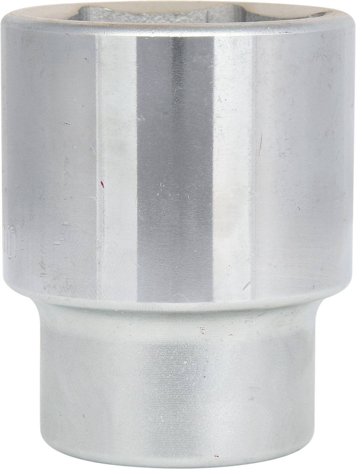 Silberner Metallzylinder mit glatter Oberfläche und breiterer Oberseite. Geeignet für mechanische Befestigungs- oder Verbindungszwecke.