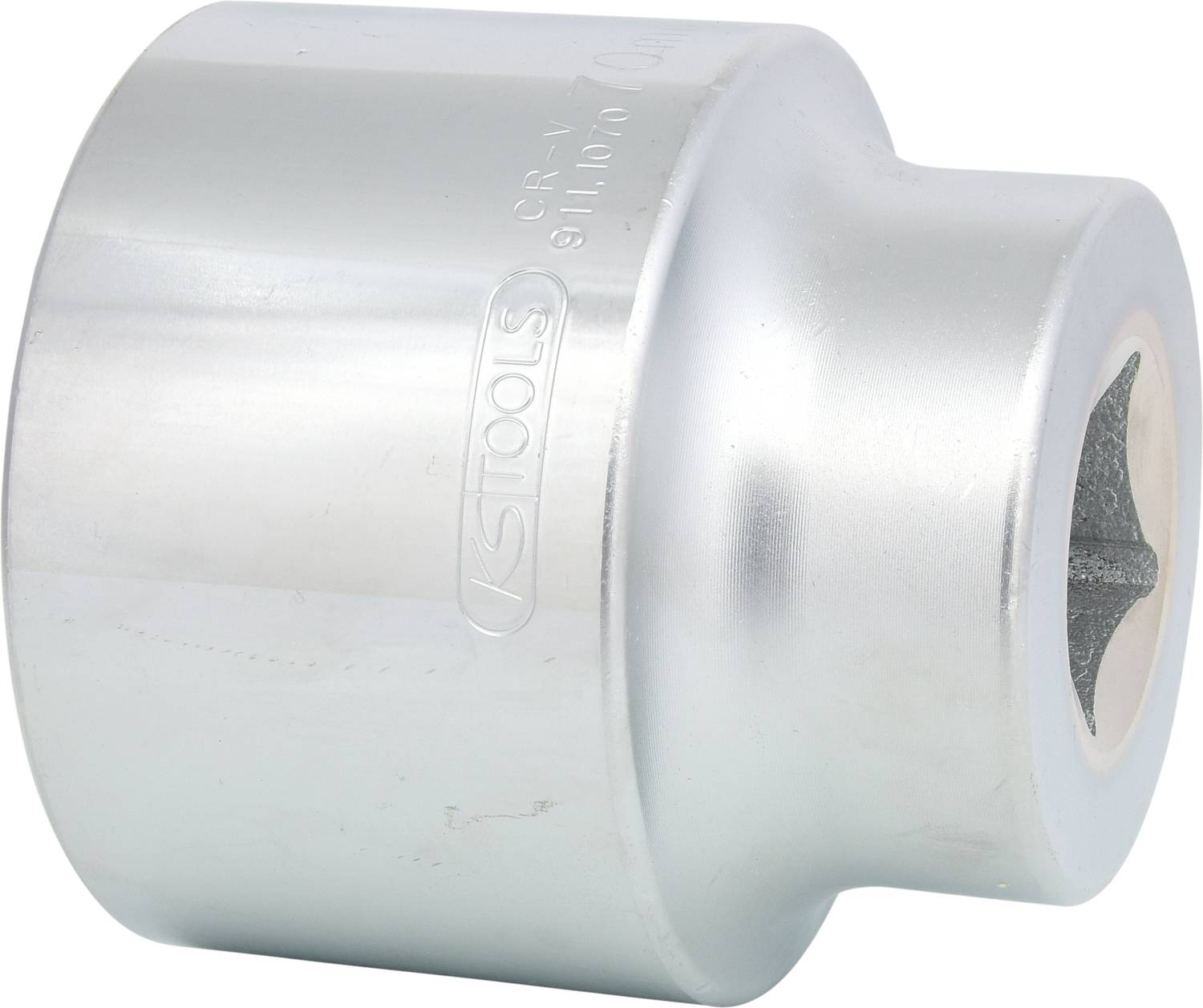 Metallschraubenschlüssel mit sechseckiger Öffnung, geeignet für den Einsatz mit Drehmomentschlüsseln oder Ratschen.