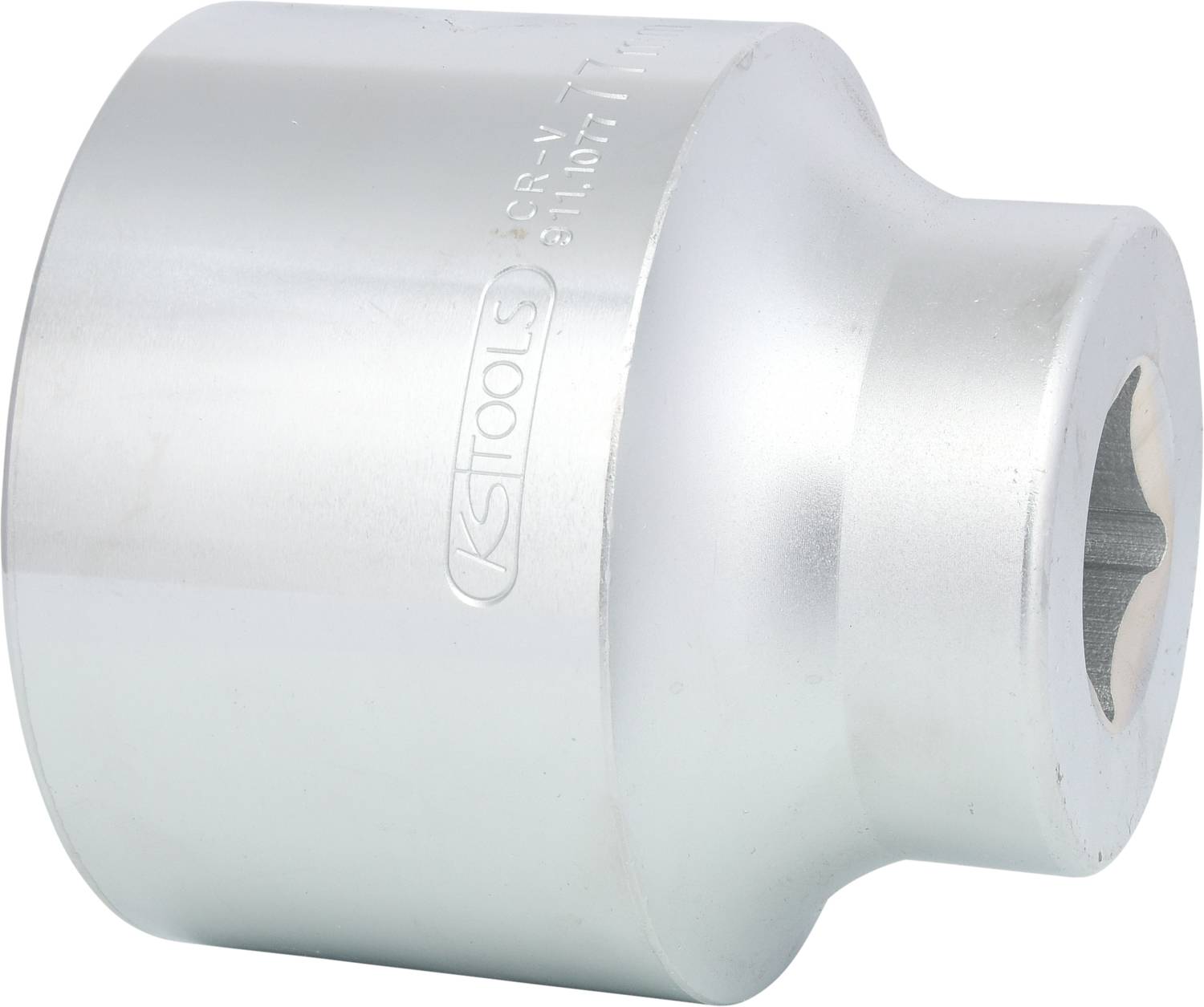 Metall-Steckschlüssel mit sechskantiger Innenaufnahme und seitlicher Prägung 'KS Tools'.