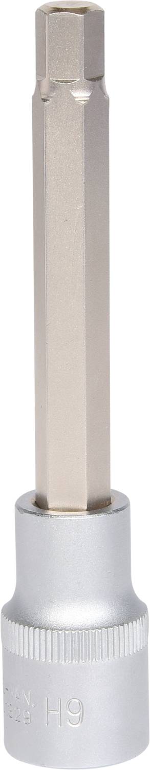 Sechskant-Steckschlüssel, 1/2 Zoll, mit 9 mm Innensechskant, ideal für Schraubarbeiten in Werkstätten oder zu Hause.