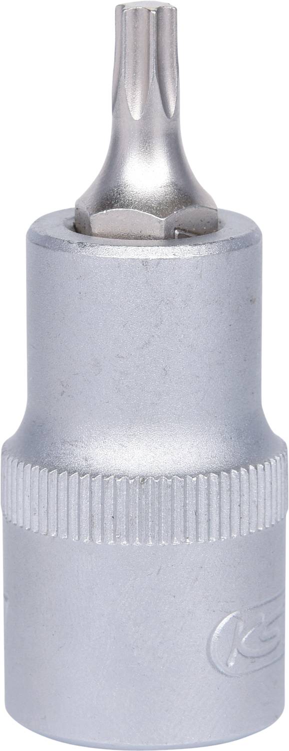 Silberner T-Profil-Bitaufsatz aus Metall, Vorderansicht.