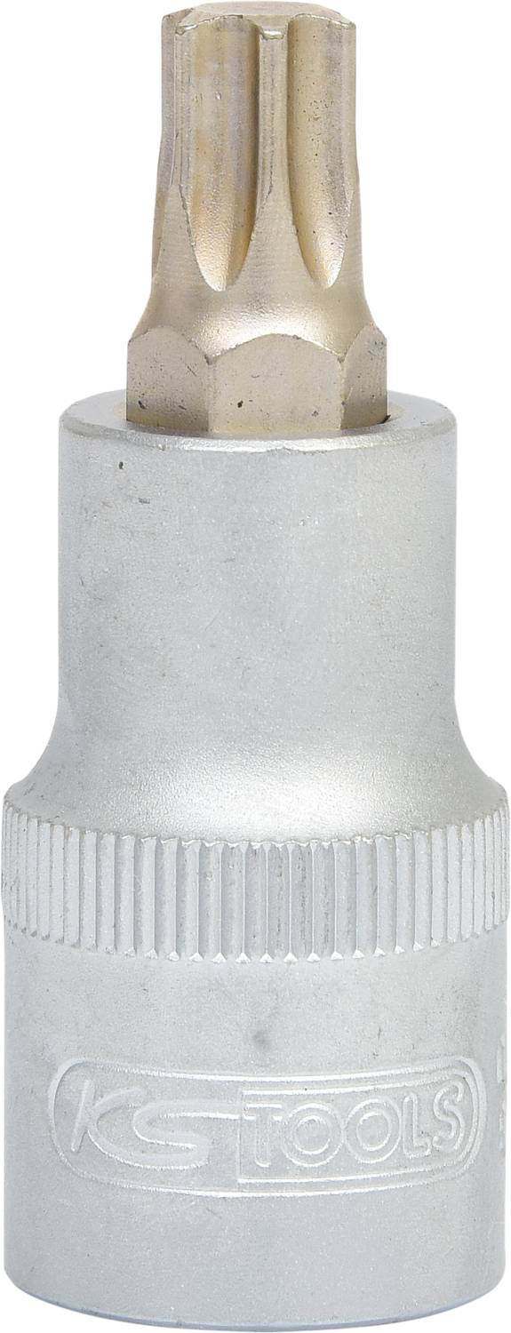 Sternbit-Einsatz von KS Tools, silberfarben, Torx-Form, für Schraubarbeiten.