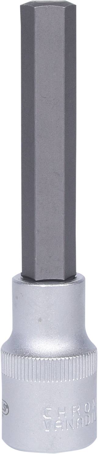 Sechskant-Bit mit silbernem langem Schaft, verwendet für Schraubendreher oder Bohrmaschinen.