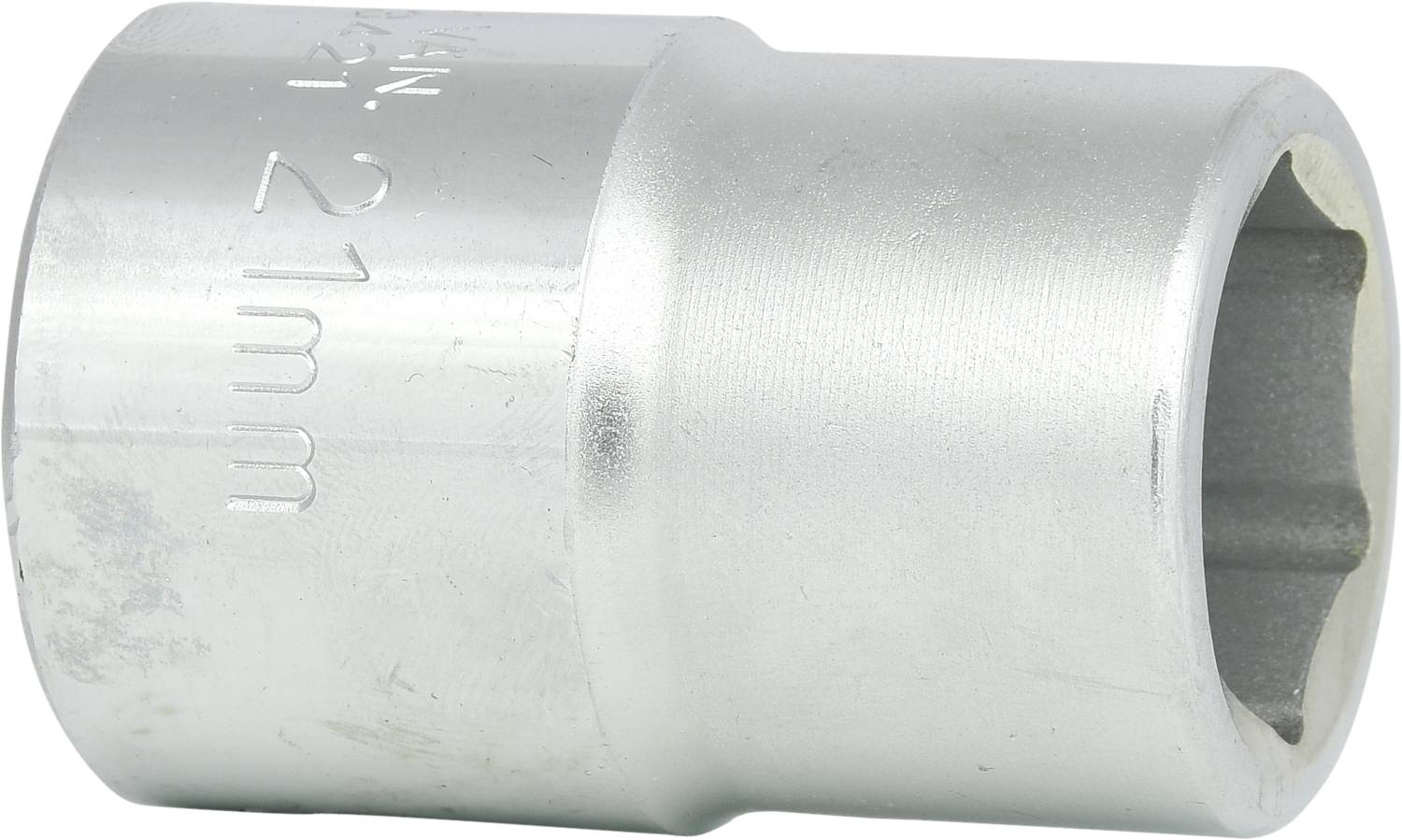 Metall-Steckschlüssel, 21 mm Sechskant, für Schrauben und Muttern.