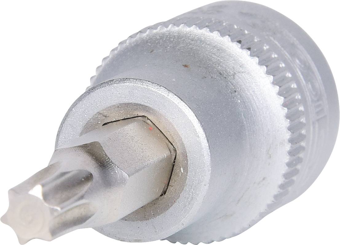 Metallisches Schraubendreher-Bit mit sternförmiger Spitze, passend für spezielle Schrauben.