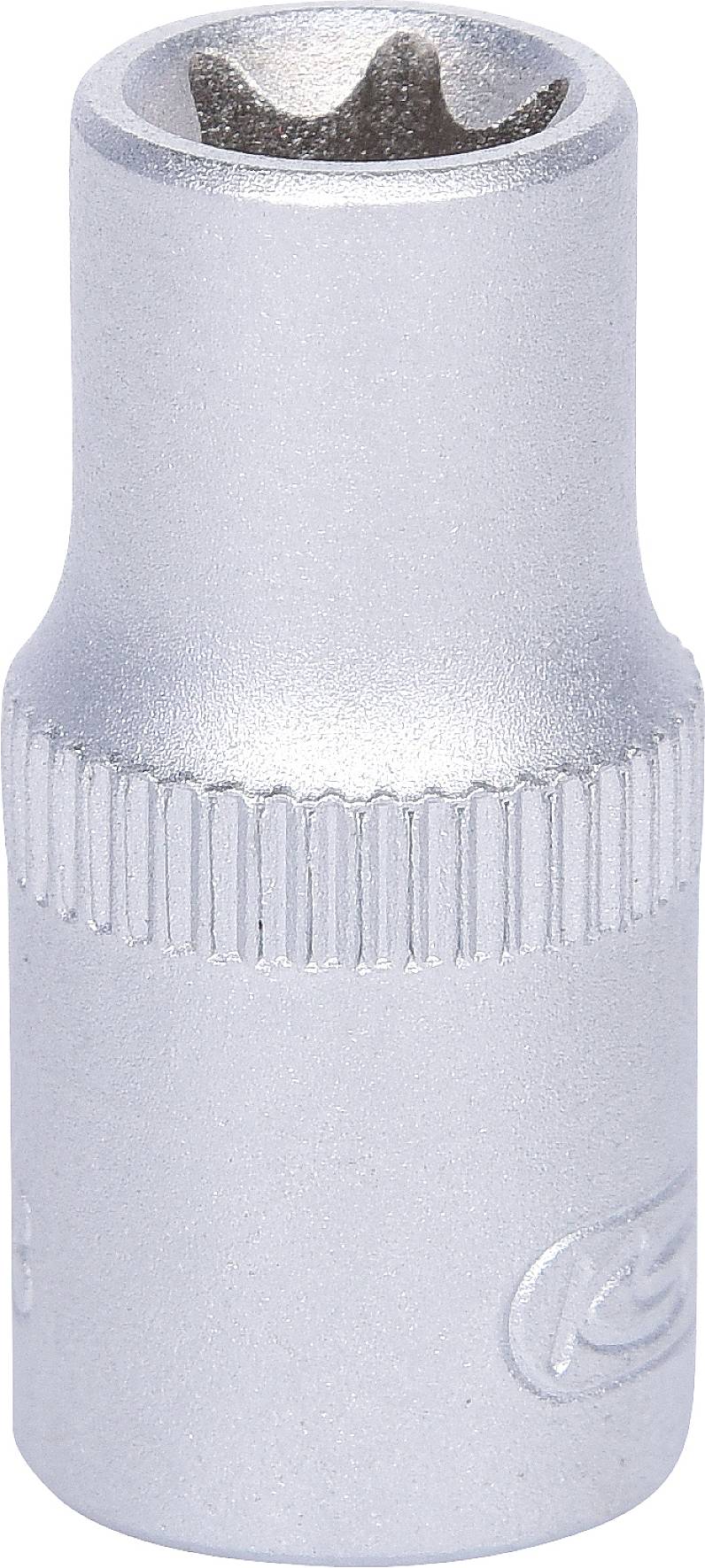 Sechskant-Bit, silberfarben, verwendet für Steckschlüsselsätze im Fahrzeug- oder Maschinenbau.