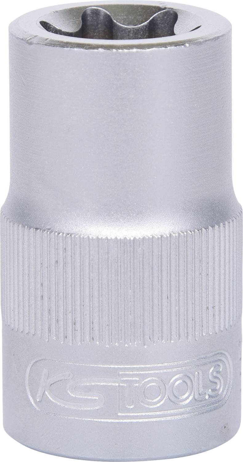 Metallsteckschlüssel mit geriffelter Oberfläche und Aufschrift 'KS Tools' am unteren Rand. Verwendet zum Anziehen von Schrauben.