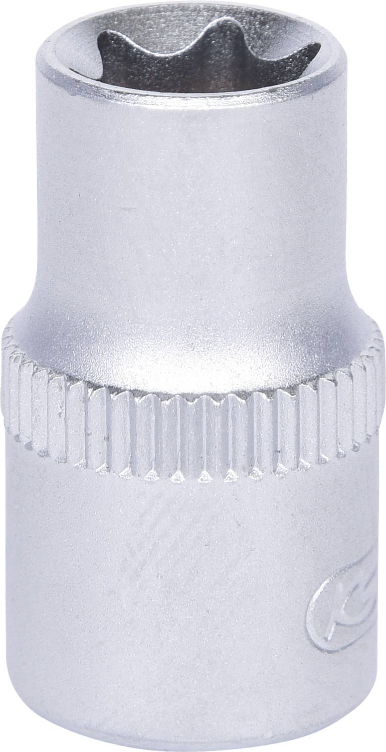 Metallstecknuss, zylindrische Form, gerändelter Griff für besseren Halt, für mechanische Anwendungen geeignet.