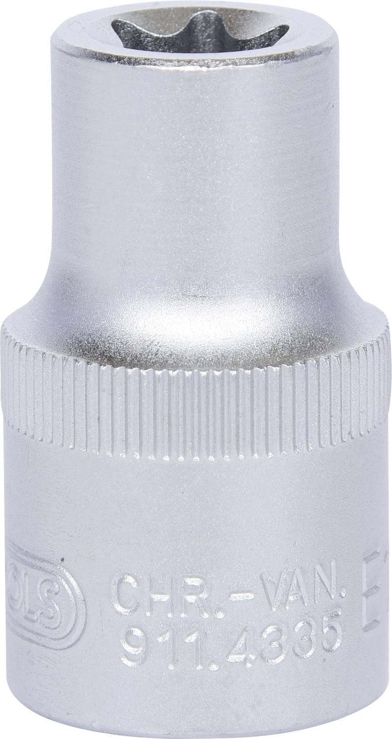 'Chrom-Vanadium' Steckschlüssel mit Sechskantkopf, silberfarben, Werkzeug zur Befestigung oder Lösung von Schraubenmuttern.