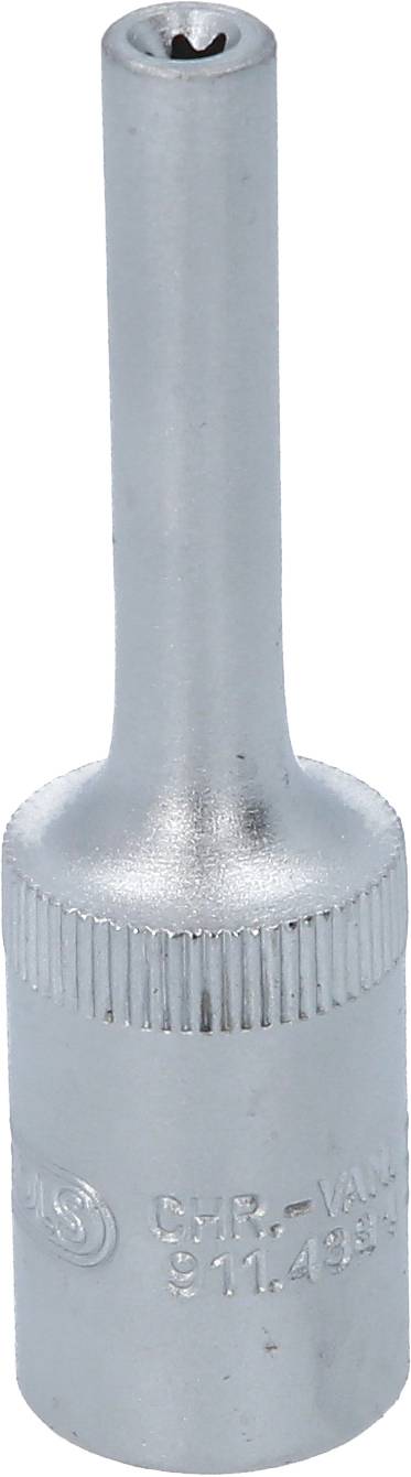 Metallnuss mit kurzem Schaft, vermutlich ein Bithalter, geeignet für Arbeiten mit Schraubendrehern und Bits.