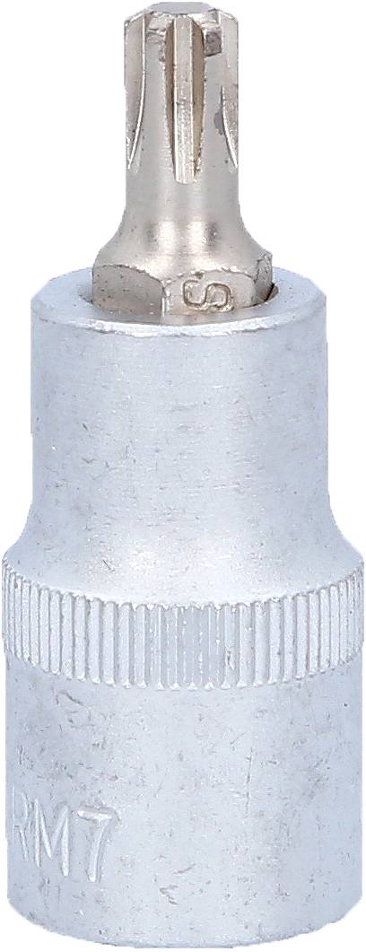 Spline-Bit RM7 mit Metallkappe, geeignet für Schrauben mit spezieller Verzahnung.