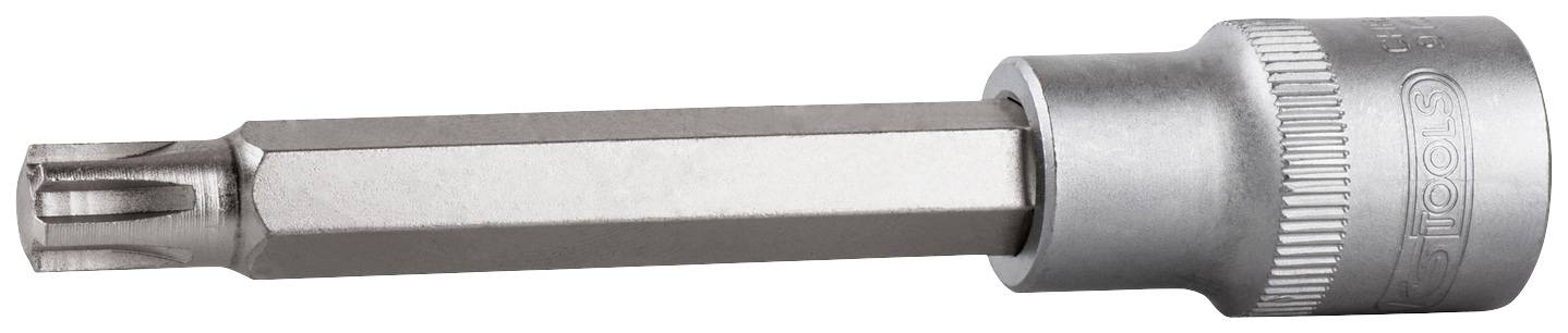 Ein silberner Schraubendreheraufsatz, passend für einen Schraubenschlüssel.