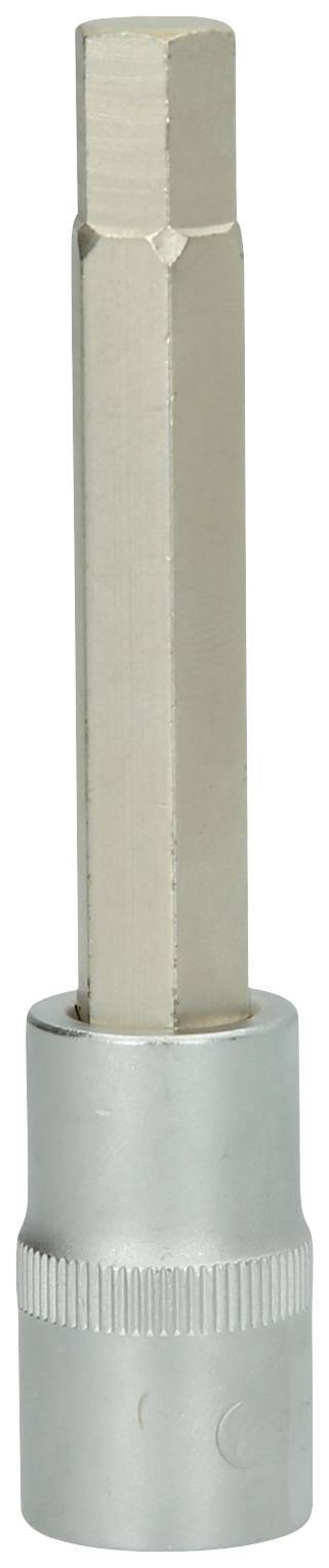 Sechskant-Bit-Werkzeug mit Verlängerung, silberfarben. Verwendet zum Anziehen oder Lösen von Schrauben in schwer zugänglichen Bereichen.