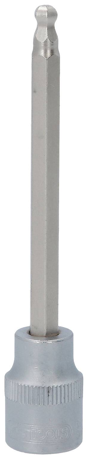 Ein sechskantiger Bitaufsatz mit langem Schaft und einem silbernen Griff, geeignet für Schraubarbeiten.