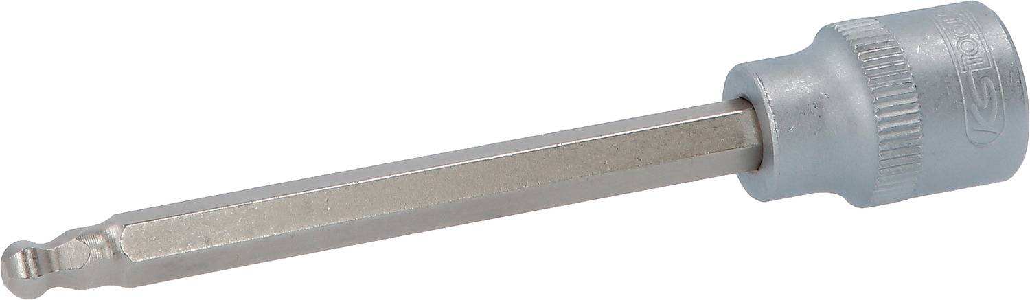 Ein sechseckiger Steckschlüssel mit grauem Griff, geeignet für Schraub- oder Montagearbeiten.