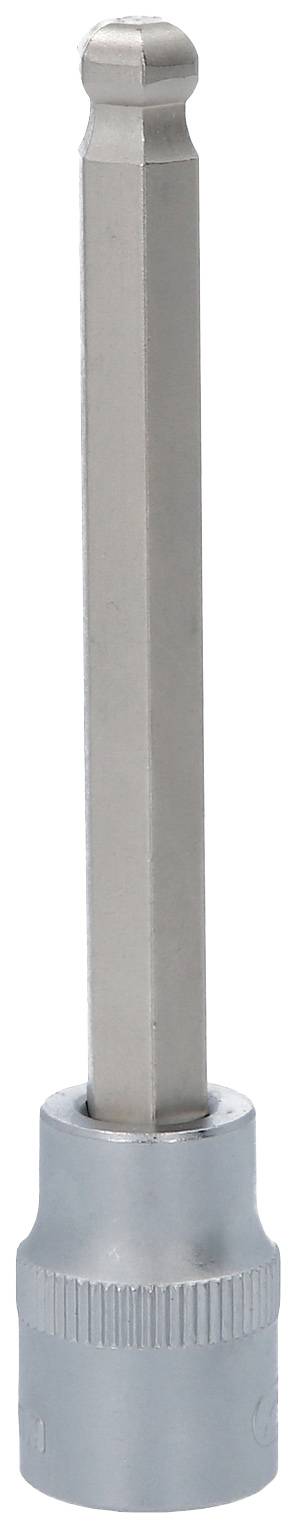 Langer Sechskant-Bit mit Kugelkopf, silberfarben, für Schraubenzieher. Ideal für Arbeiten an schwer zugänglichen Stellen.
