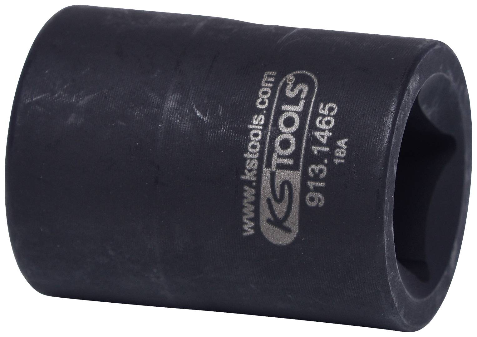 Eine schwarze Nuss-Steckschlüssel von KS Tools mit der Aufschrift 'www.kstools.com 913.1465'.