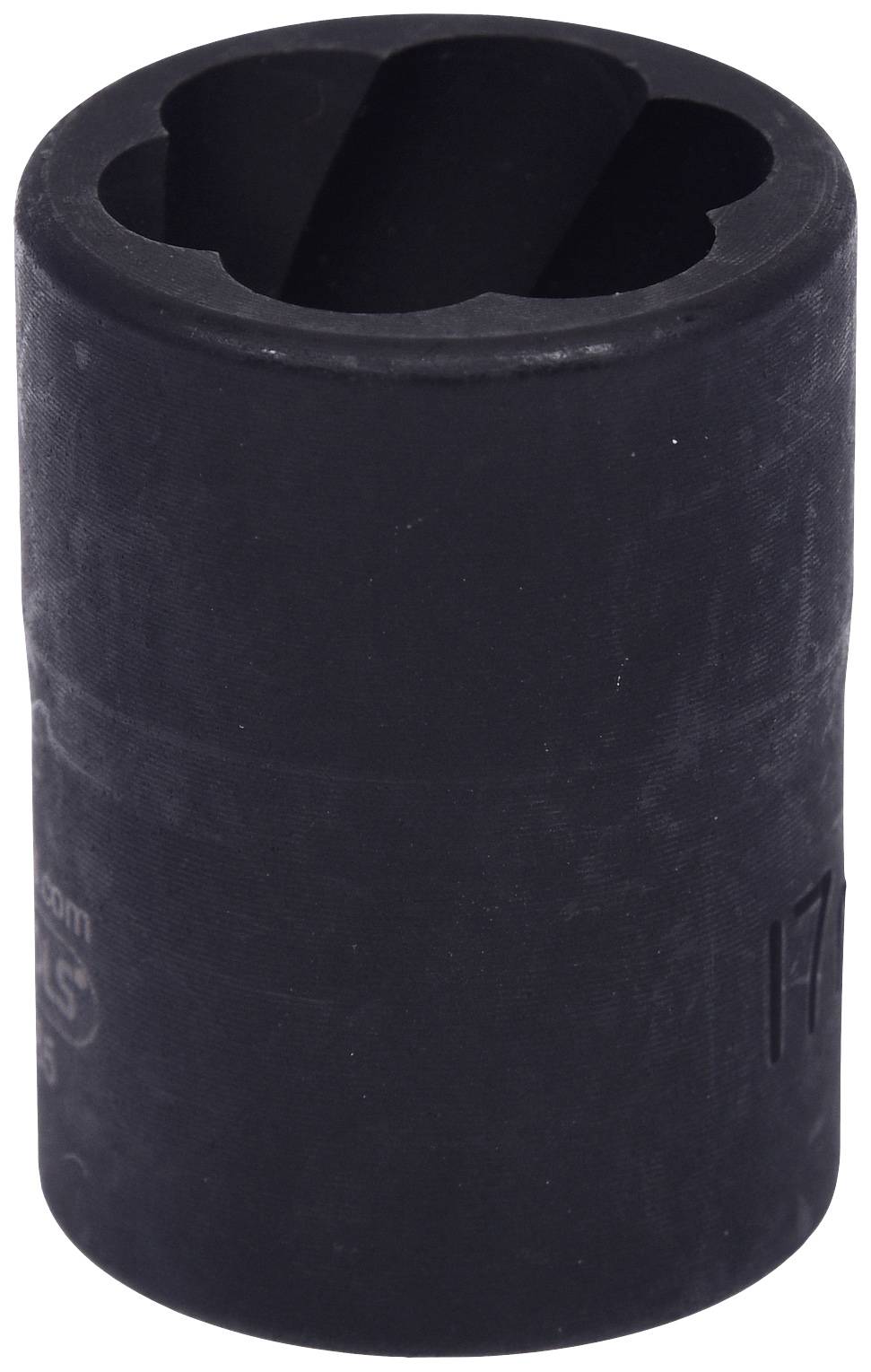 Schwarzer Steckschlüssel mit 17 mm Durchmesser, geeignet für Arbeiten an Fahrzeugen oder Maschinen.