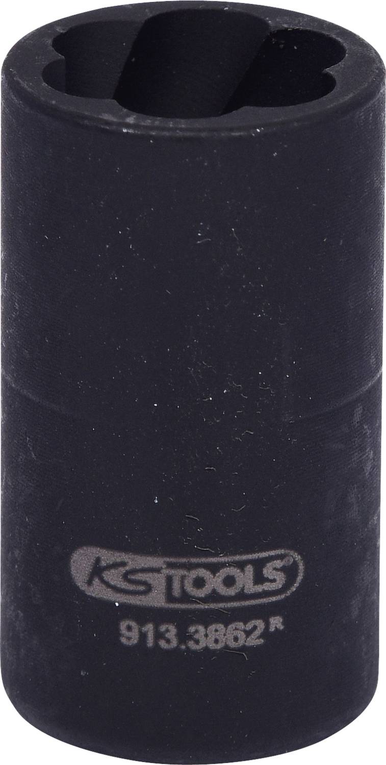 Schwarze Stecknuss mit der Aufschrift 'KS TOOLS 913.3862'. Verwendet zum Lösen oder Festziehen von Schrauben und Muttern.