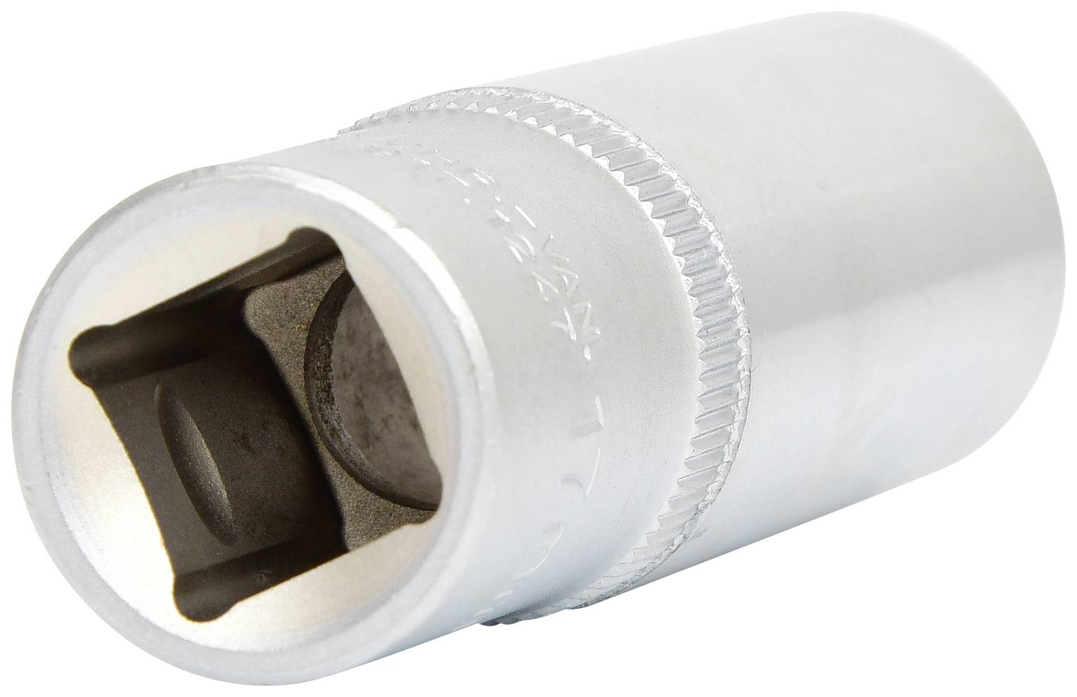 Metallsockel mit vierkantiger Öffnung, geeignet für Stecknüsse und Schraubenschlüsselzubehör.