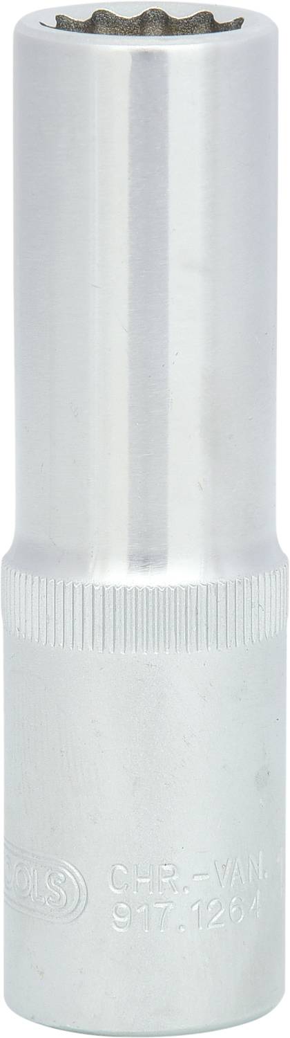 Eine zylindrische Metallschraubnuss mit gerändeltem Griff, geeignet für mechanische Arbeiten.