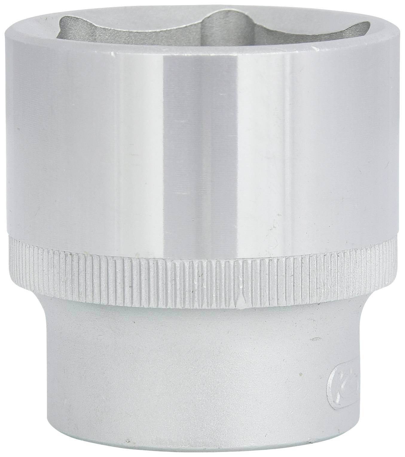 Sechskant-Steckschlüssel, aus Metall, glänzend, geriffelter Griff