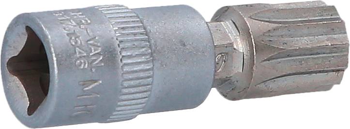 Fahrradkassettenabzieher aus Metall, silberne Farbe, Rillenmuster für Grip, geeignet für die Demontage von Fahrradgetrieben.