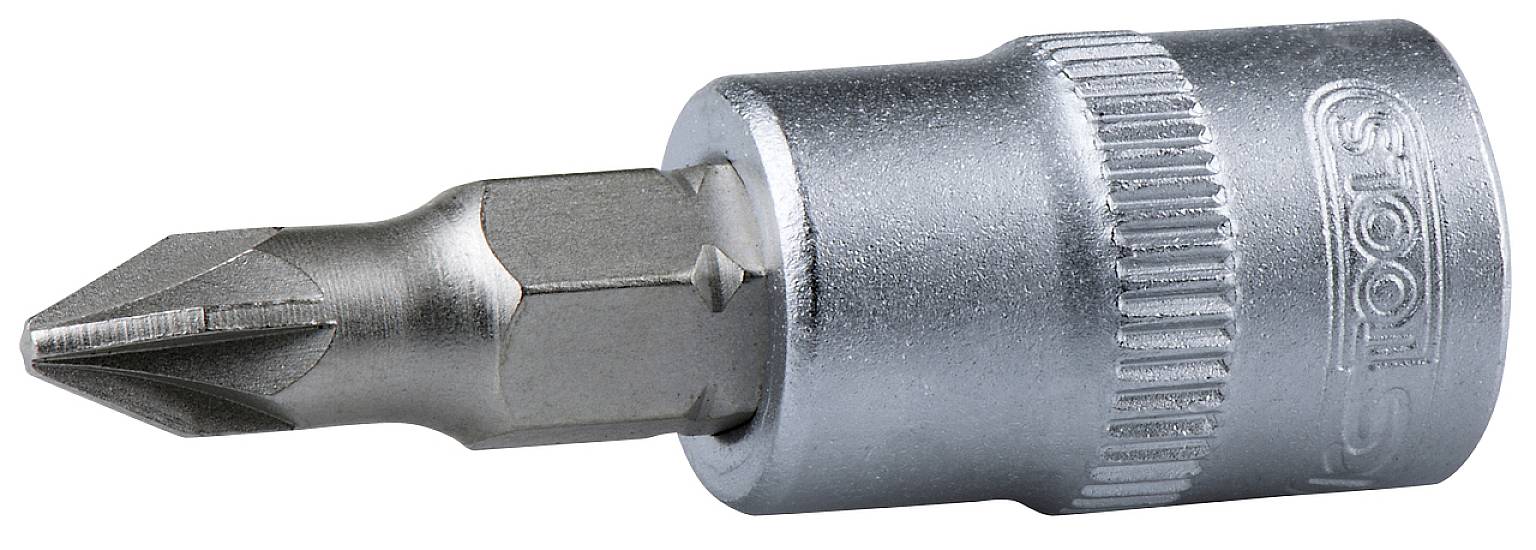 Ein Kreuzschlitz-Bit-Aufsatz aus Metall, geeignet für den Einsatz mit Akkuschraubern oder Schraubenschlüsseln.