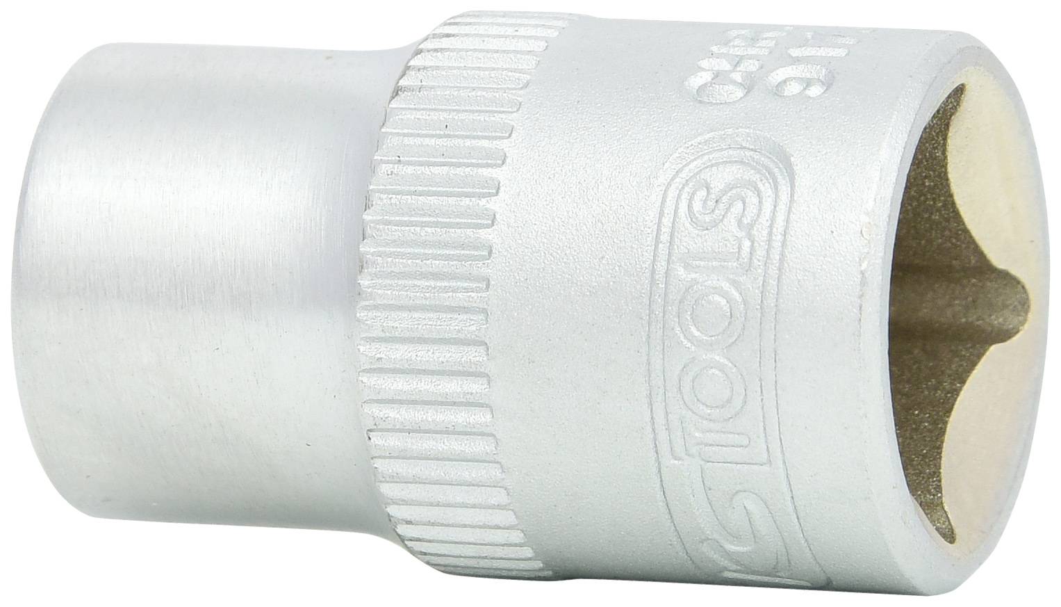 Metallsockel mit runder Öffnung, geeignet für Steckschlüssel. Oberfläche hat geriffelte Struktur für verbesserten Halt.