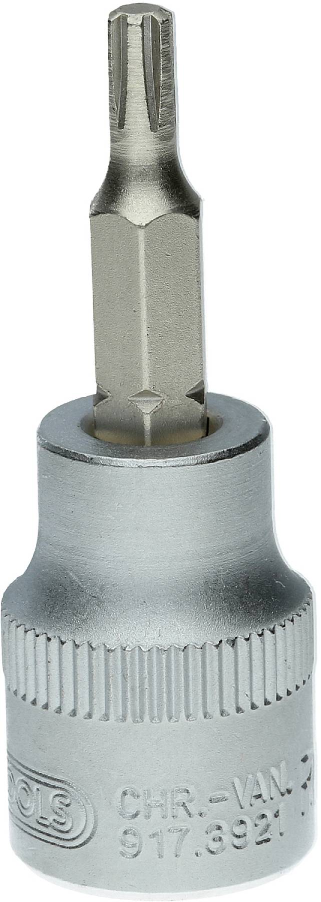 Schraubendreher-Bit mit zylindrischem Griff für Torx-Schrauben. Erscheint aus robustem Metall gefertigt, geeignet für manuellen Gebrauch.
