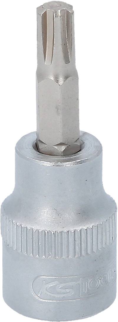 Torx-Bit in einer metallischen Fassung, typischerweise für Schraubarbeiten verwendet.