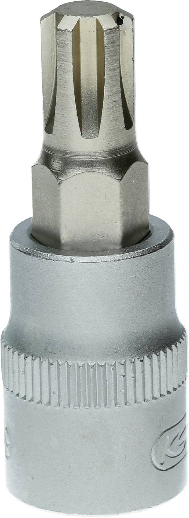 Metallischer Torx-Bit mit Steckverbindung, geeignet für mechanische Anwendungen und speziell für Torx-Schrauben konzipiert.