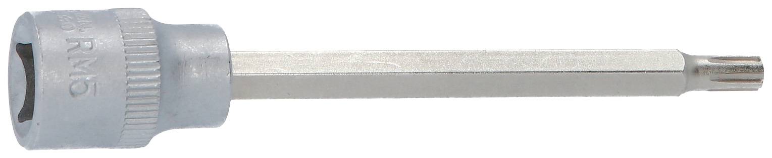 Bitaufsatz Torx-Schlüssel, Größe RM6, für spezielle Schrauben. Silberfarbene Metallklinge mit grauem Griff.