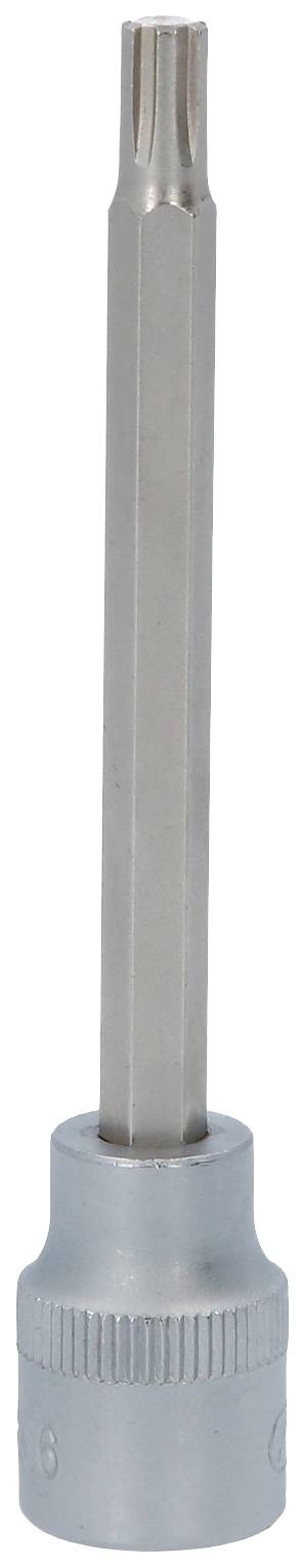 Ein langer, silberner Schraubendreher mit einem speziellen sechskantförmigen Kopf, der für spezielle Schraubverbindungen genutzt wird.