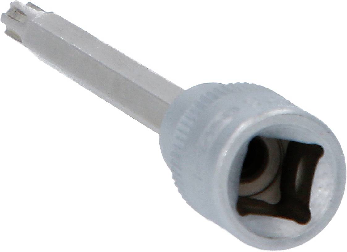 Torx-Schraubendreheraufsatz mit Innensechstraufprofil und silbernem Finish, das Werkzeug für präzise Schraubarbeiten geeignet.