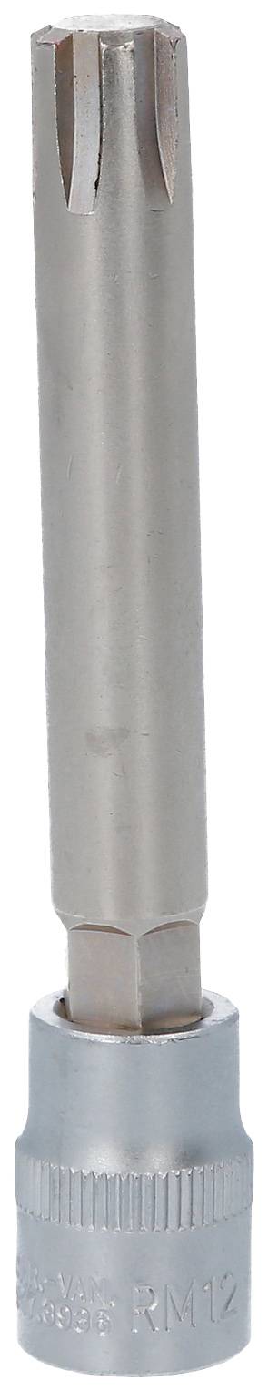Metallischer Zündkerzenschlüssel mit sechs Seiten, geeignet für das Entfernen und Anbringen von Zündkerzen in Motoren.