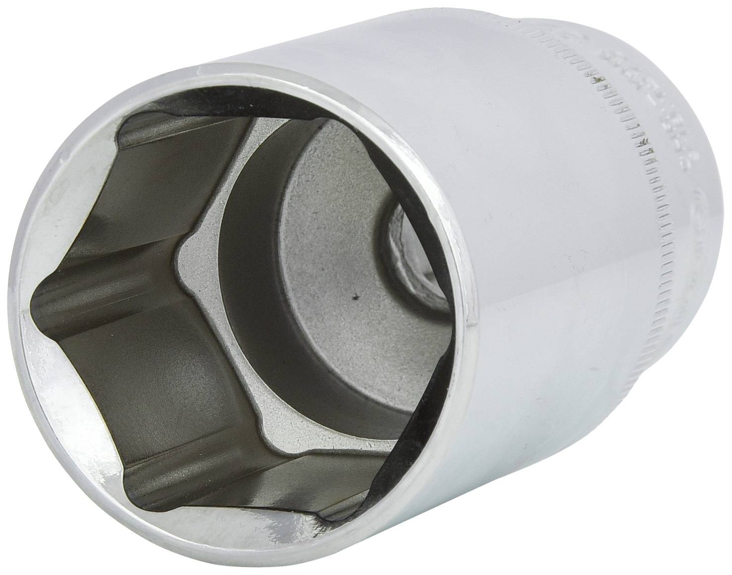 Steckschlüsselaufsatz aus Metall, sechskantig, für manuelle und maschinelle Anwendungen zur Befestigung und Lösung von Schrauben.