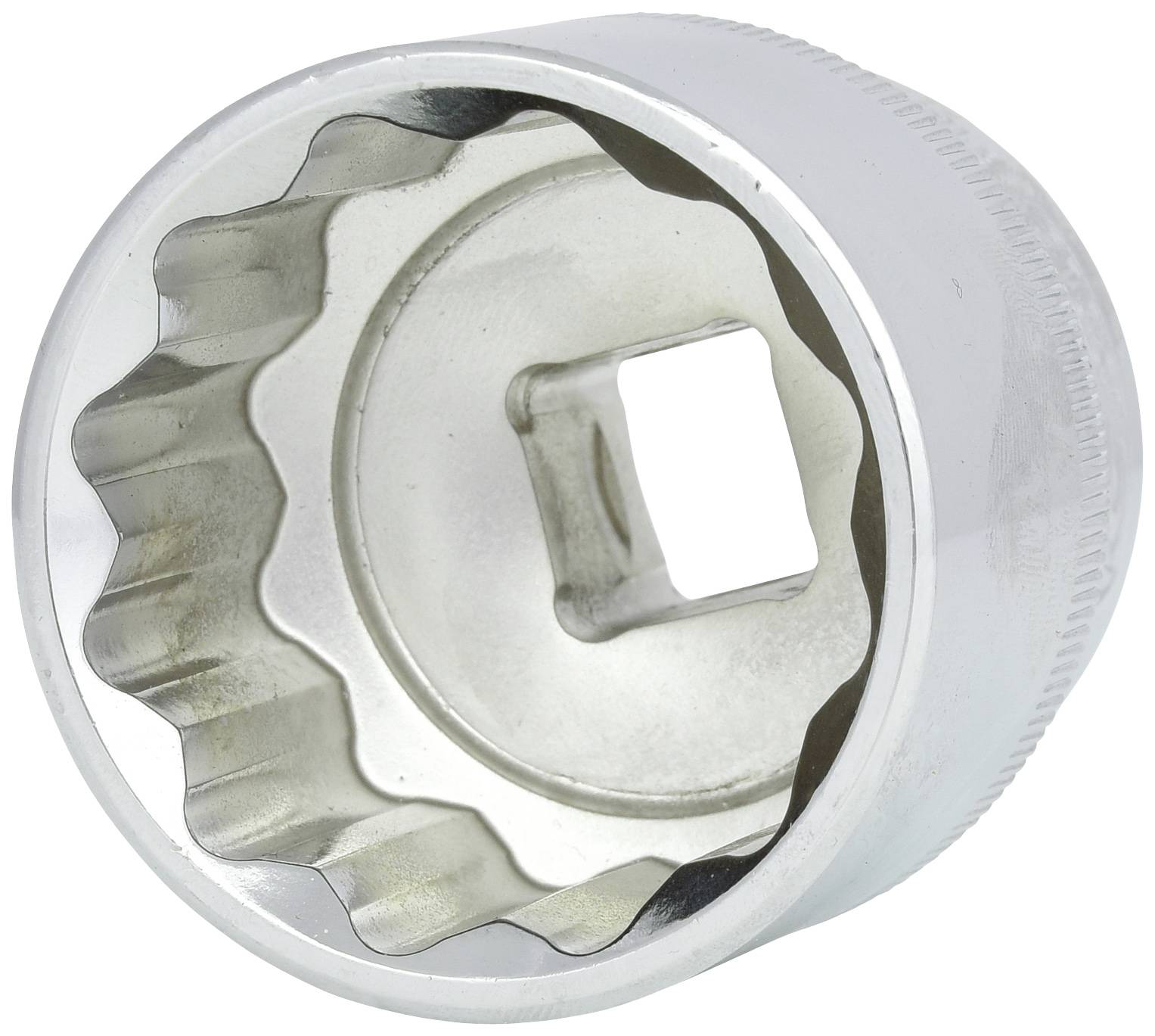 'Großer Sechskant-Steckschlüssel für Kraftfahrzeuge', chromfarben.